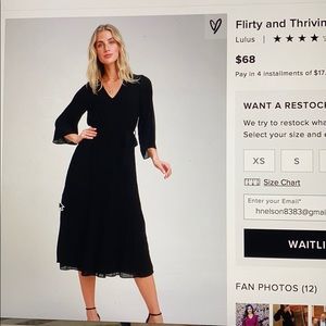 Flirty and Thriving Black Pleated Midi Dress